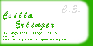 csilla erlinger business card